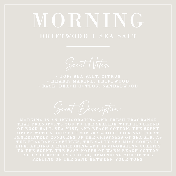 MORNING | Driftwood + Sea Salt Fluted Coconut Wax Candle