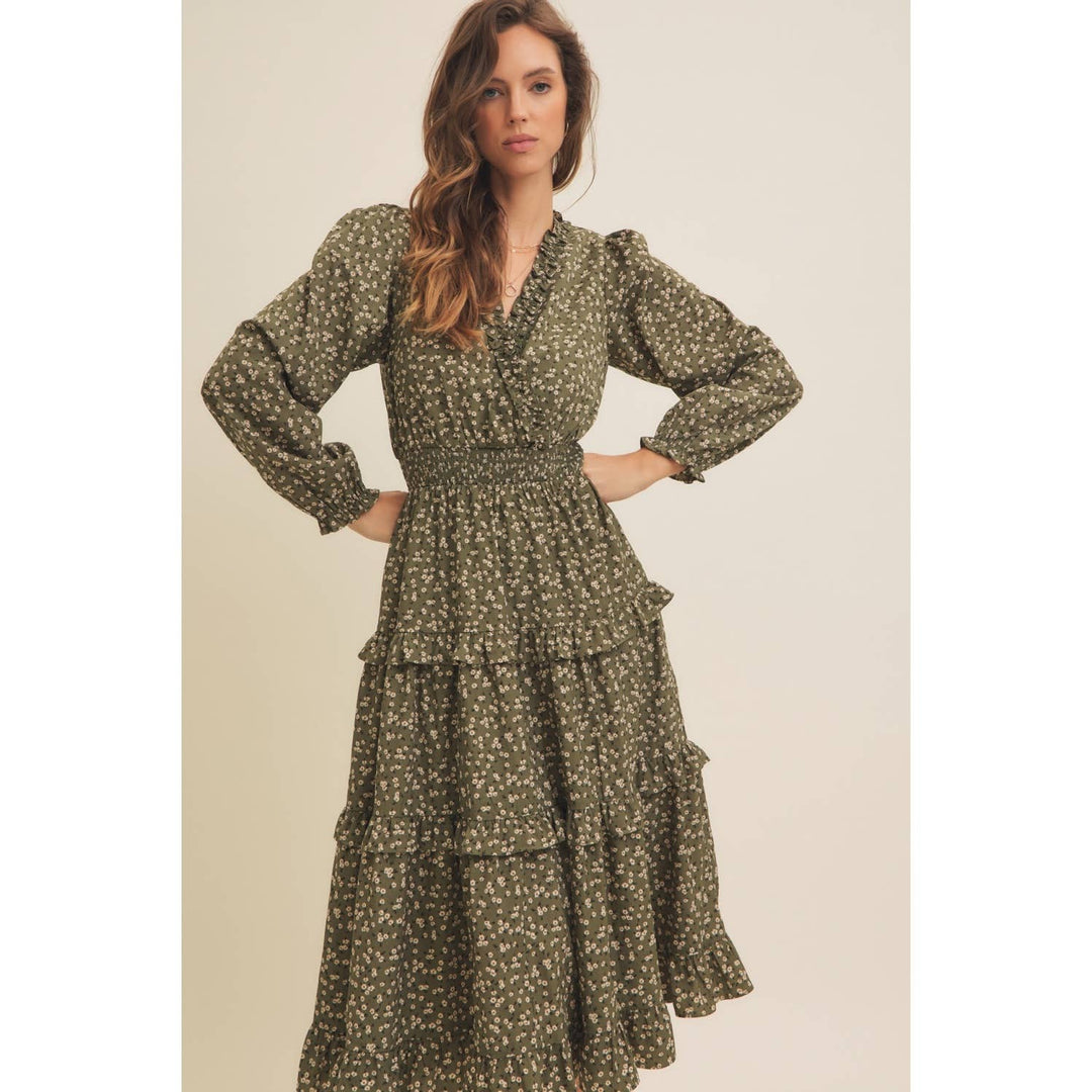 Ditsy Floral Midi Dress