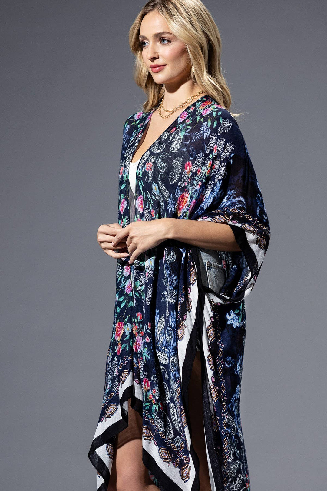 Rose Paisley Kimono