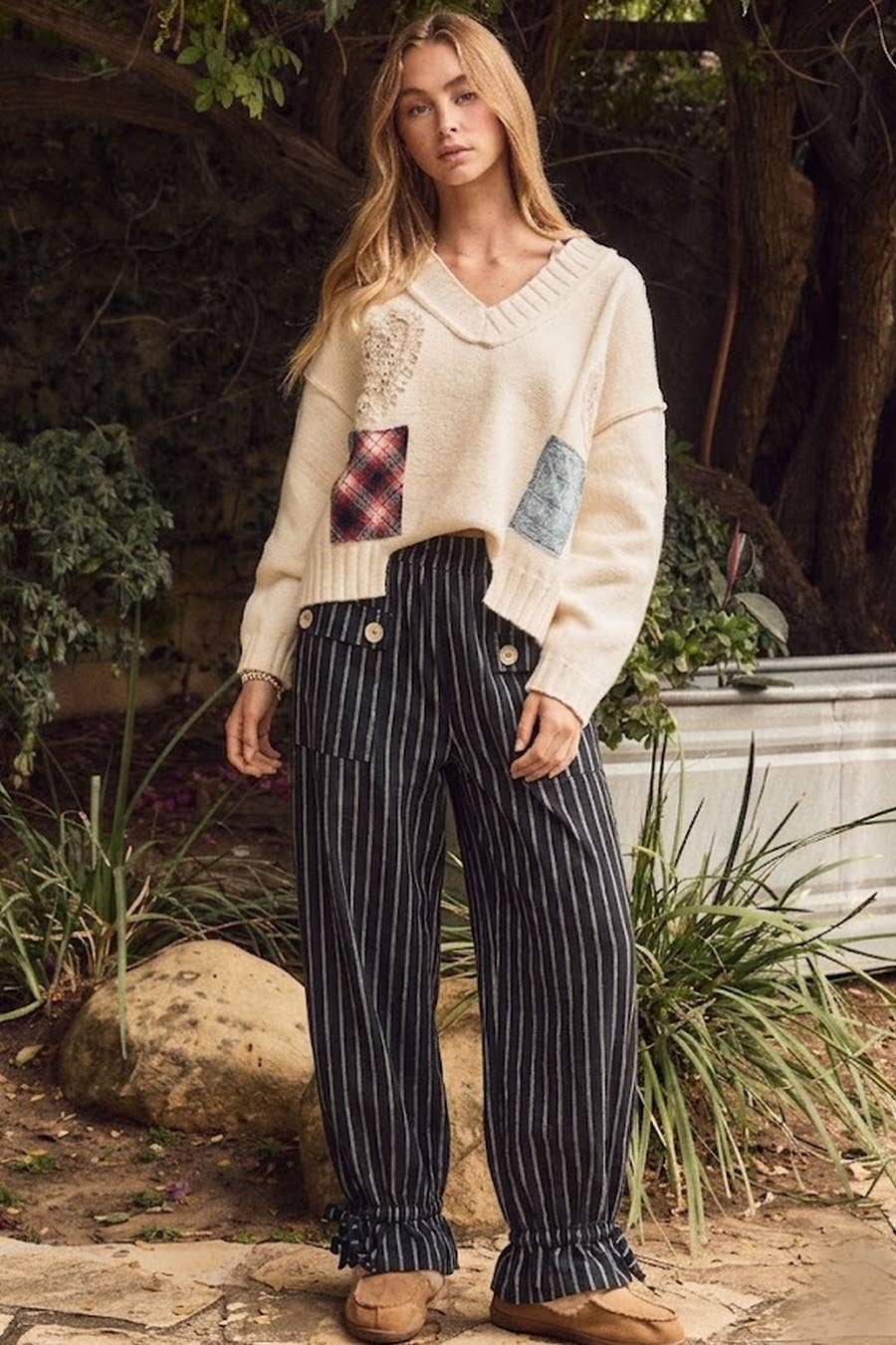 Striped Wide Leg Pants