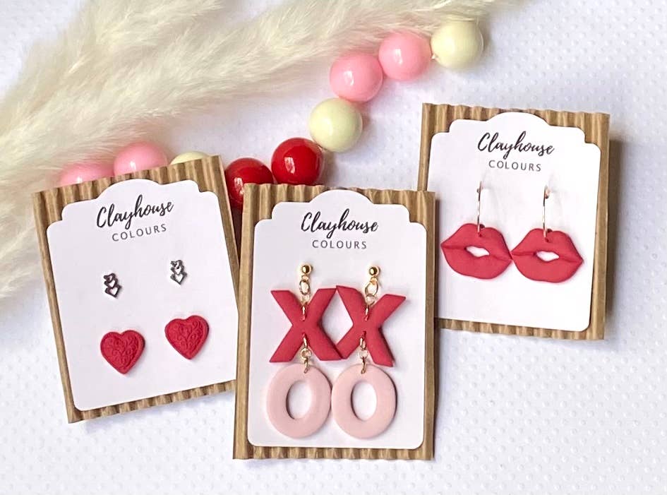 Valentine's Day Clay Earrings