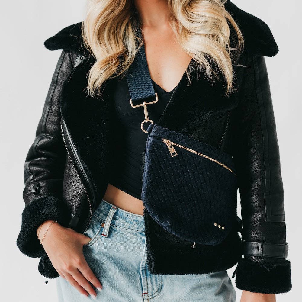 Westlyn Woven Bum Bag | Suede