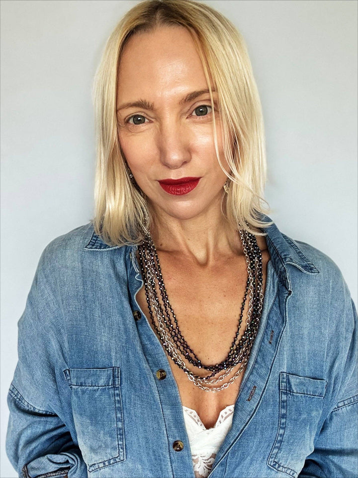 Multistrand Beaded & Chain Layering Necklace