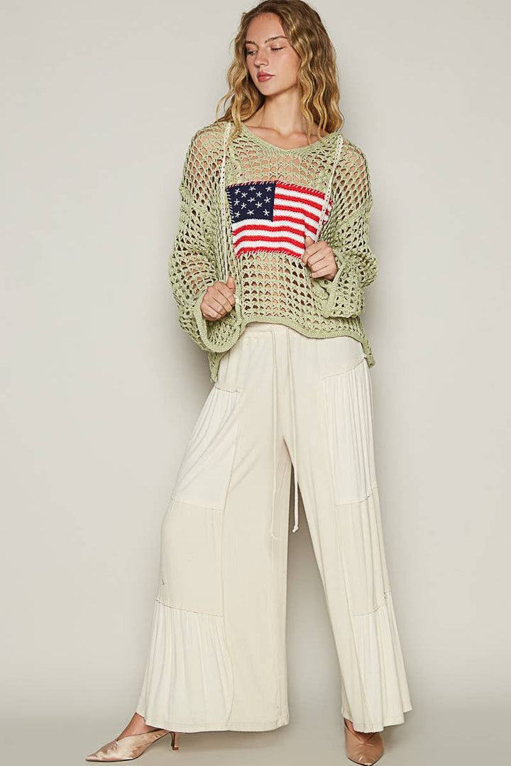American Flag Hooded Sweater