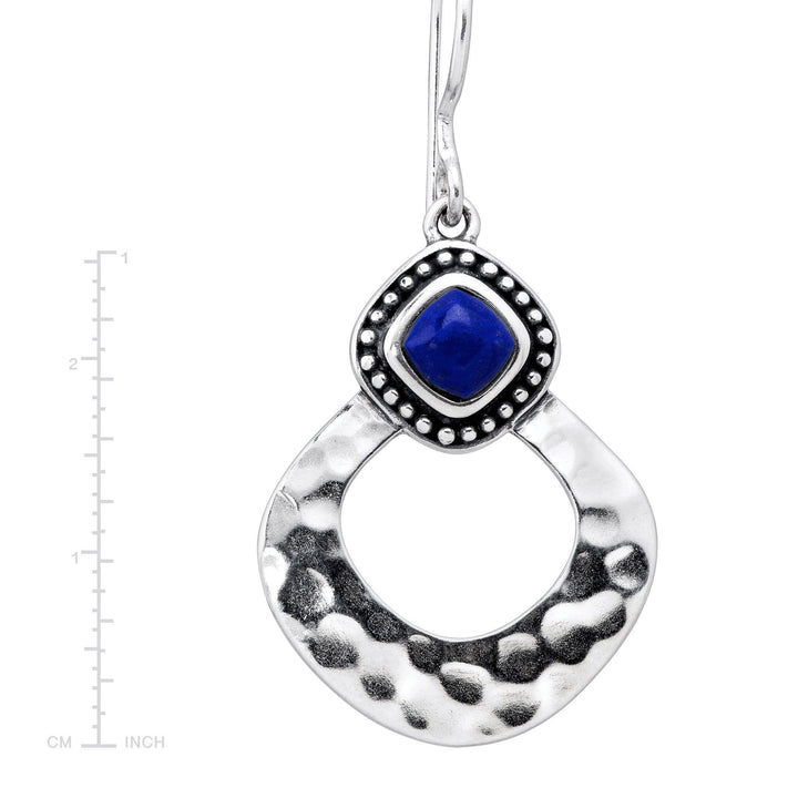 'Atacama' Lapis Drop Earrings in Sterling Silver