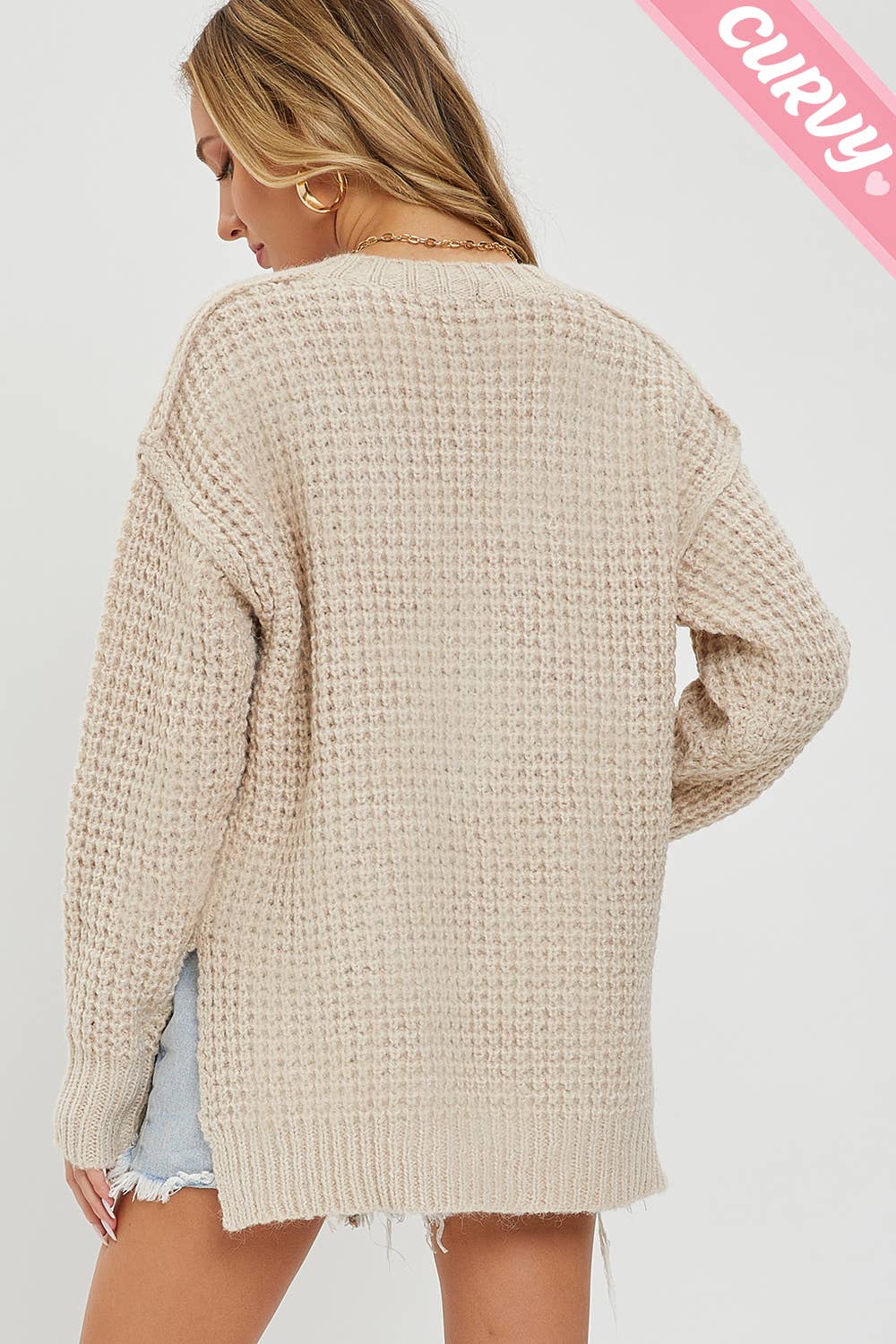 Soft Chunky Knit Sweater - Plus Size