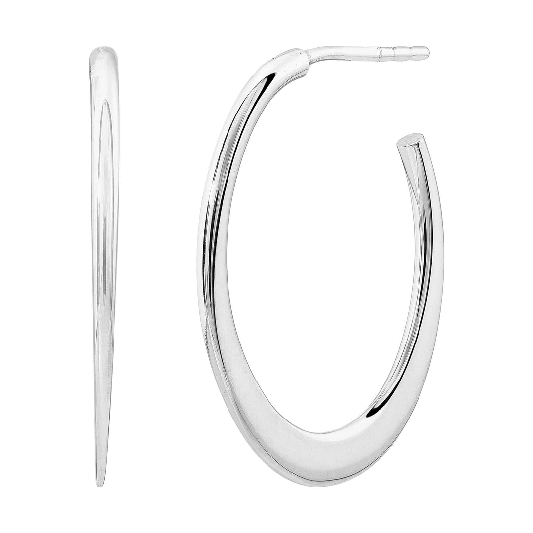 'Shining Light' Hoop Earrings in Sterling