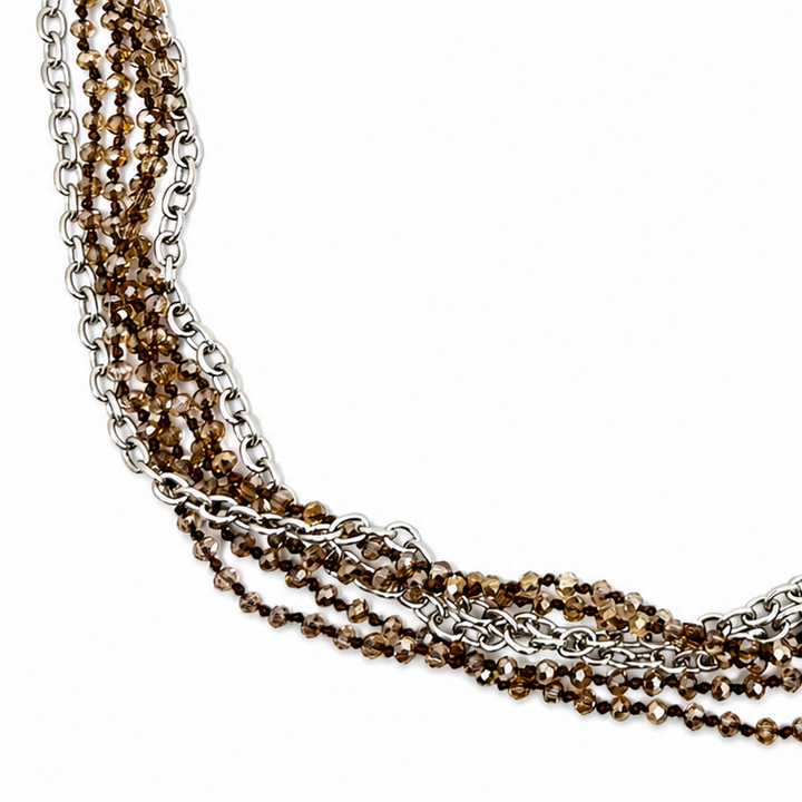 Multistrand Beaded & Chain Layering Necklace