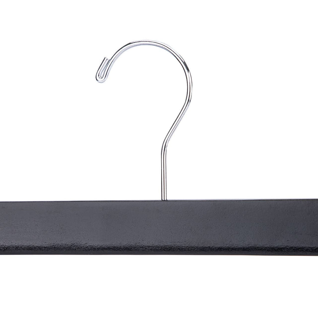 14" Black Wood Skirt and Pants Hangers - Case of 50