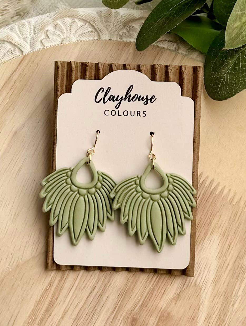 Ornate Clay Earrings