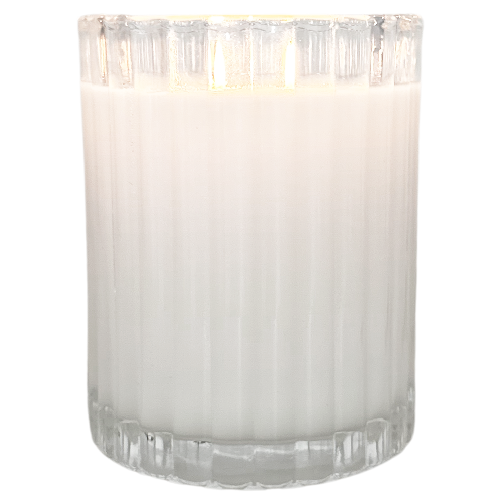 Amour | Amber + Rose Fluted Coconut Wax Candle