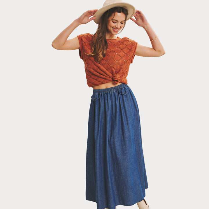 Timeless Textured Cable-Knit Top