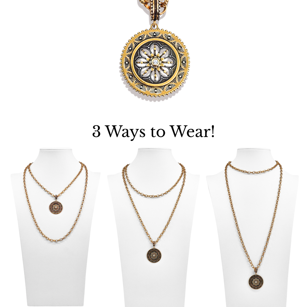 Believe Mandala Crystal Statement Necklace
