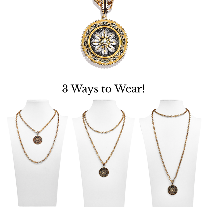 Believe Mandala Crystal Statement Necklace