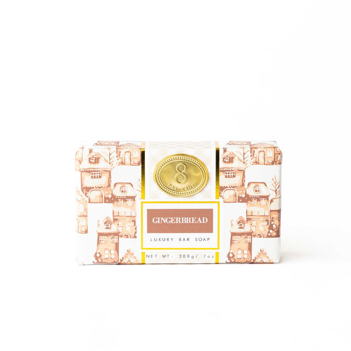 Gingerbread Wrapped Bar Soap, 7oz Holiday Scent
