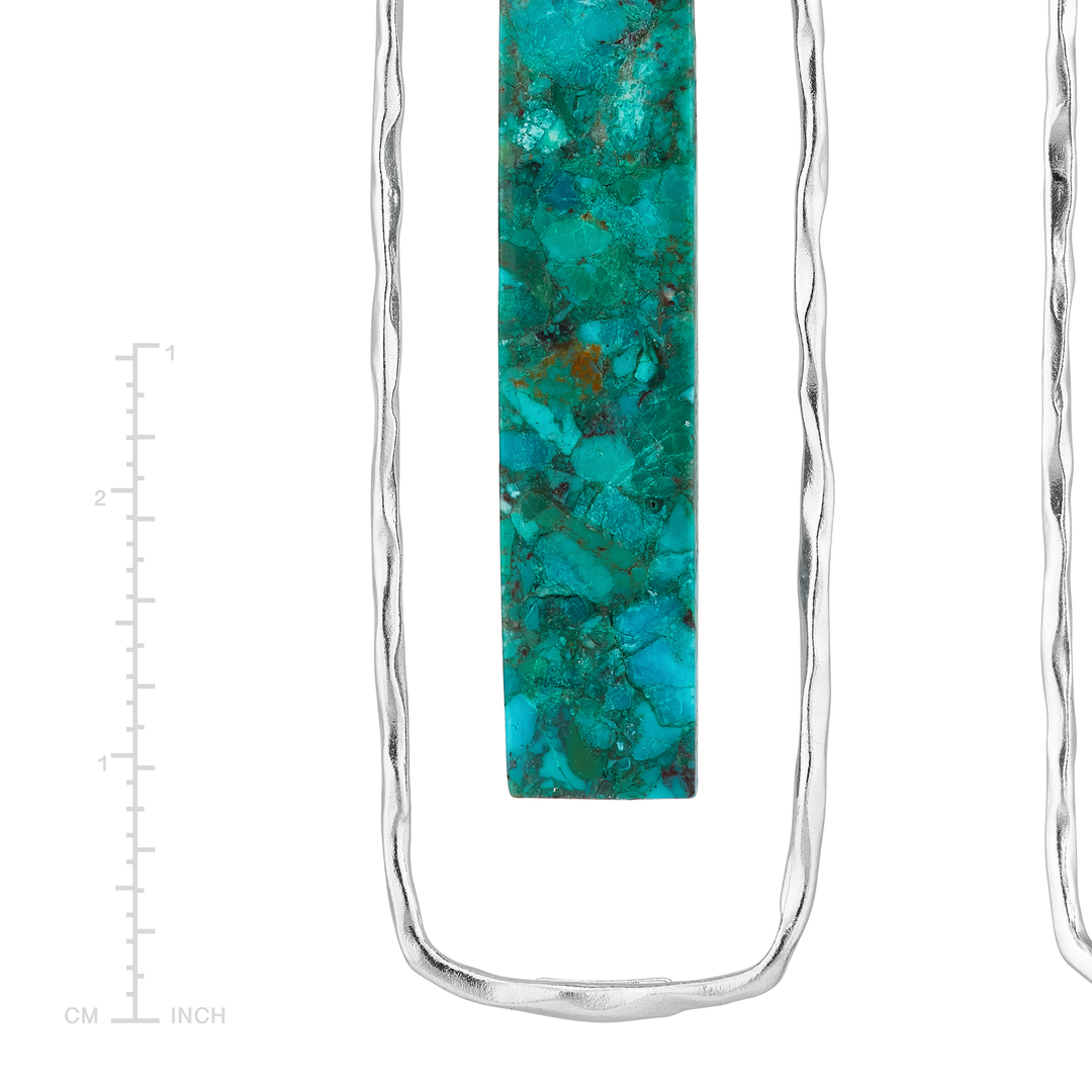 'Enchantment' Drop Earrings, Turquoise & Silver