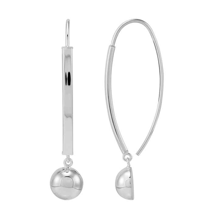 'Pin Drop' Sterling Silver Earrings