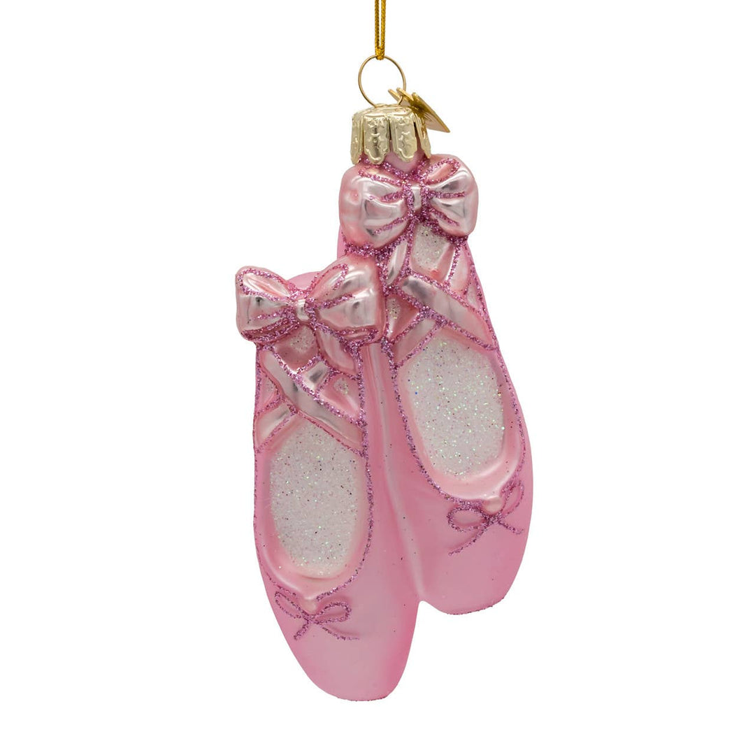 Noble Gems, Glass Ballet Slippers Ornament