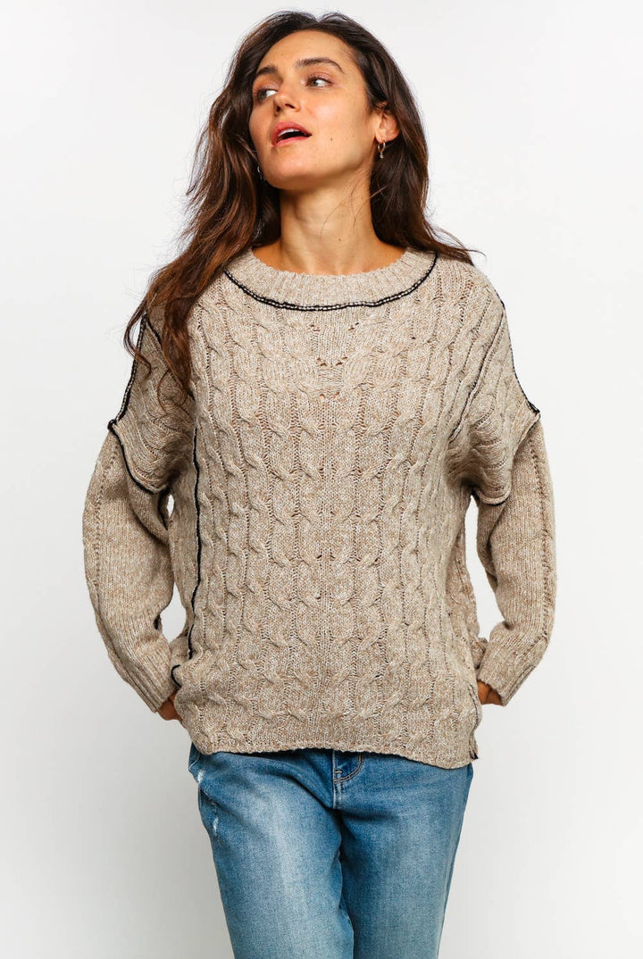 Cable Knit Sweater | Plus