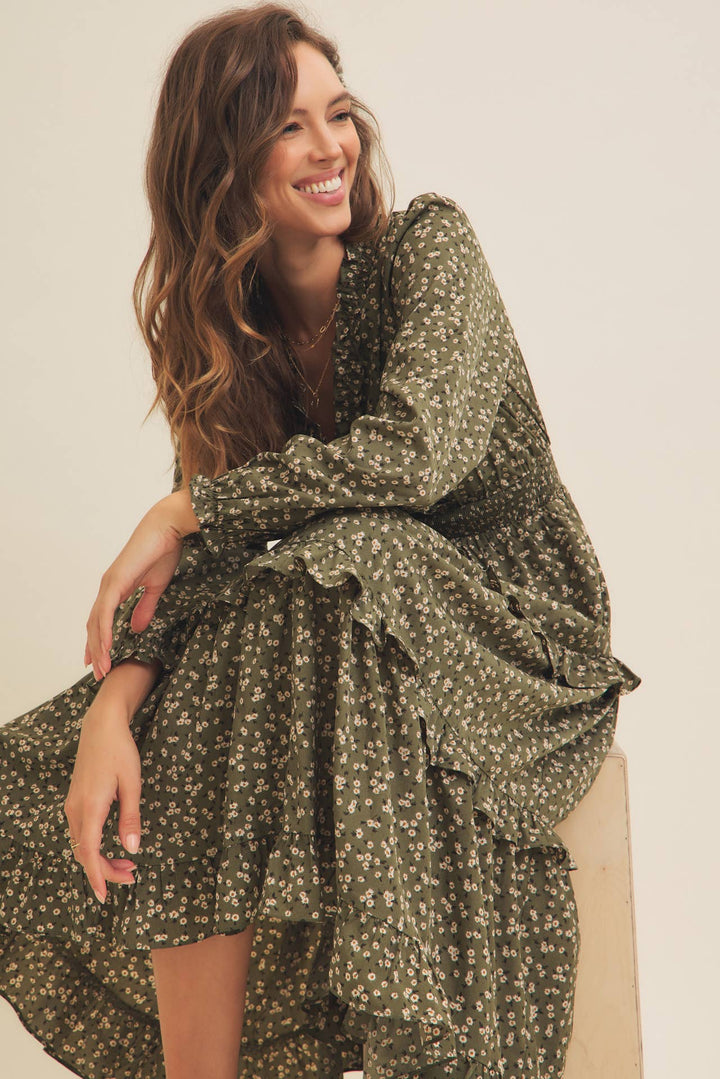 Ditsy Floral Midi Dress