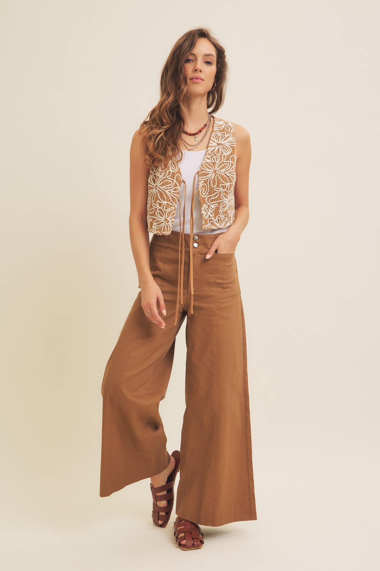 FLATTERING WIDE LEG FULL-LENGTH STRETCHY PANTS