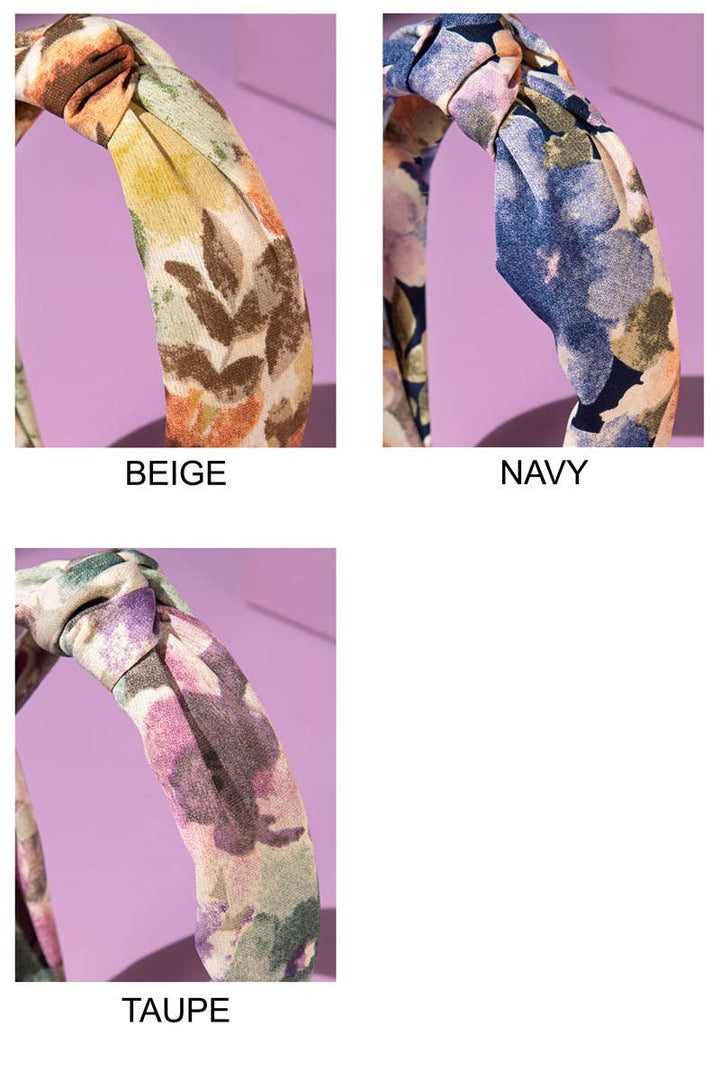 Knotted Floral Pattern Headband