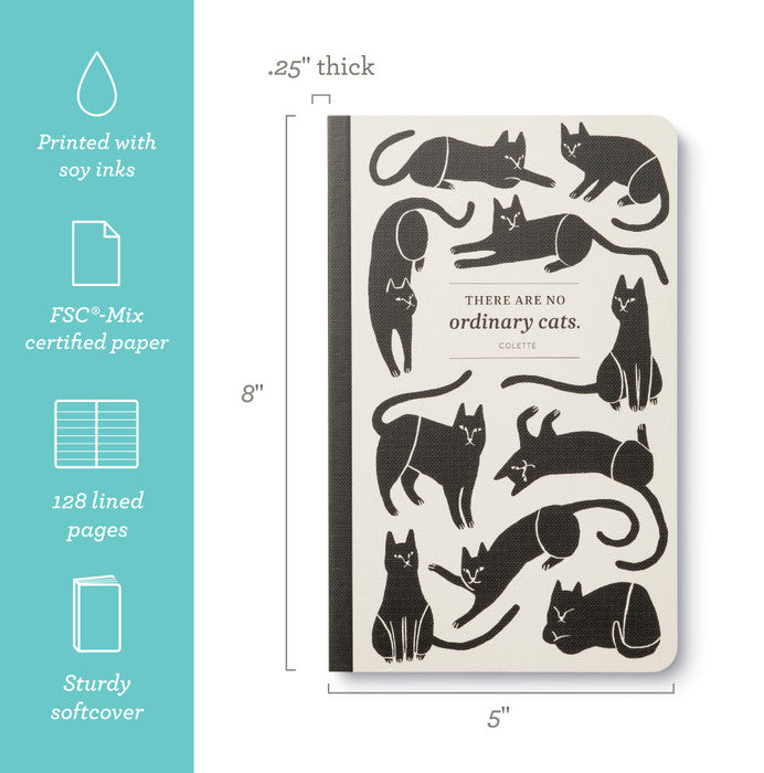 "There are no ordinary cats."—Colette Softcover Journal