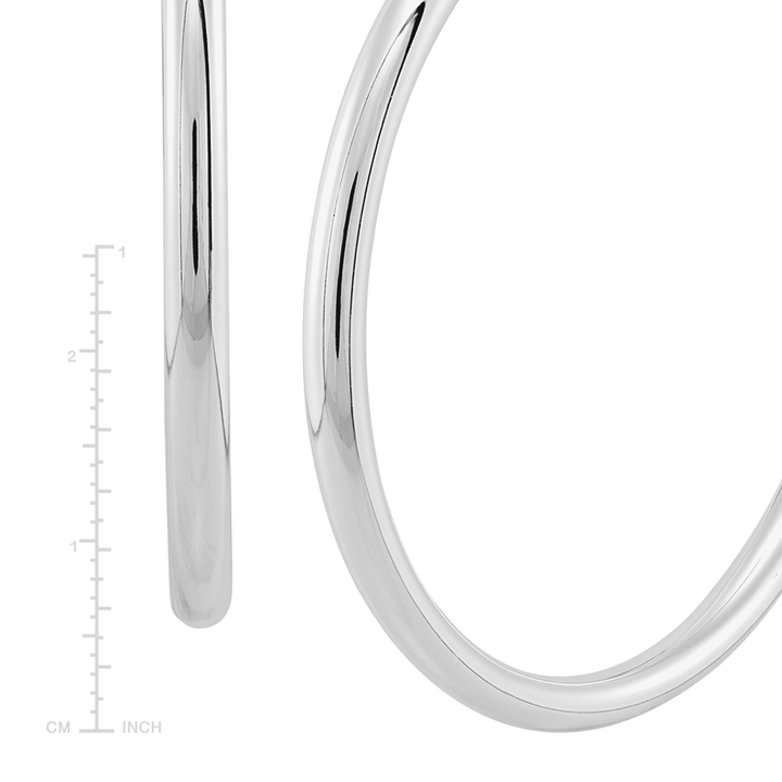 'Smooth Falling' Hoop Earrings in Sterling Silver
