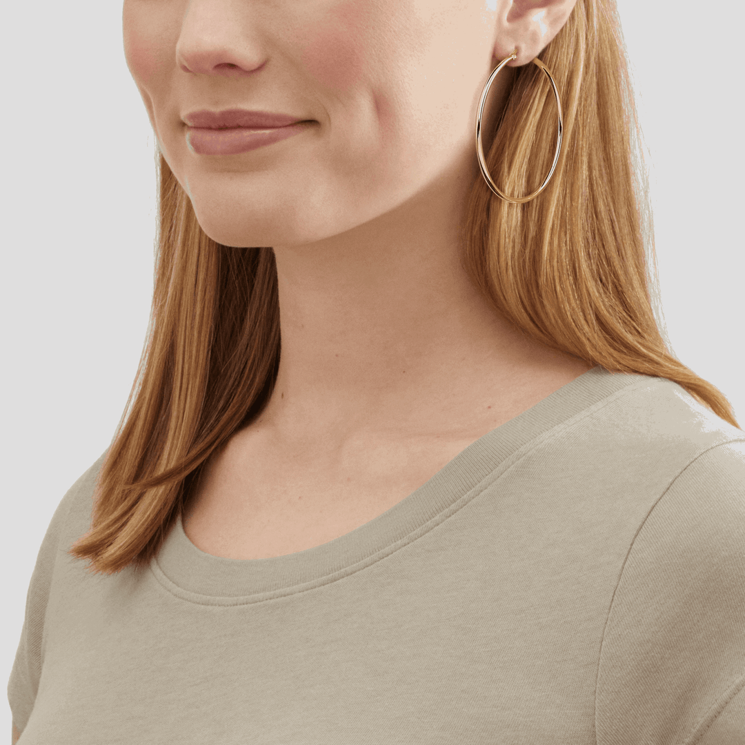 'Mirrored Dreams' Hoop Earrings in Sterling Silver