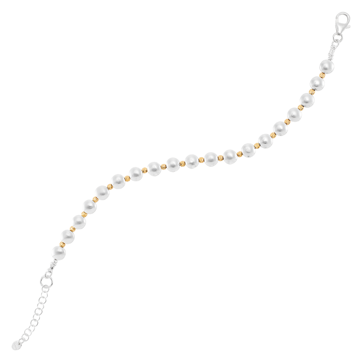 'Limitless' Silver with 14K GP Hematite Bracelet