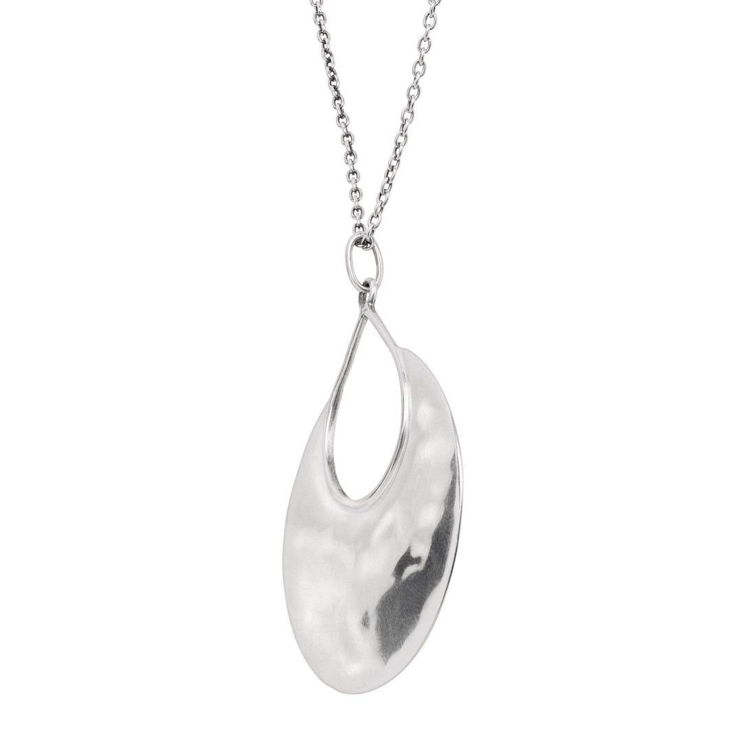 'Crescent Drop' Pendant in Sterling Silver