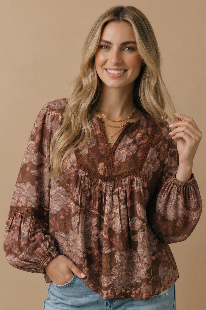 Wildflower Hollow Crochet Blouse