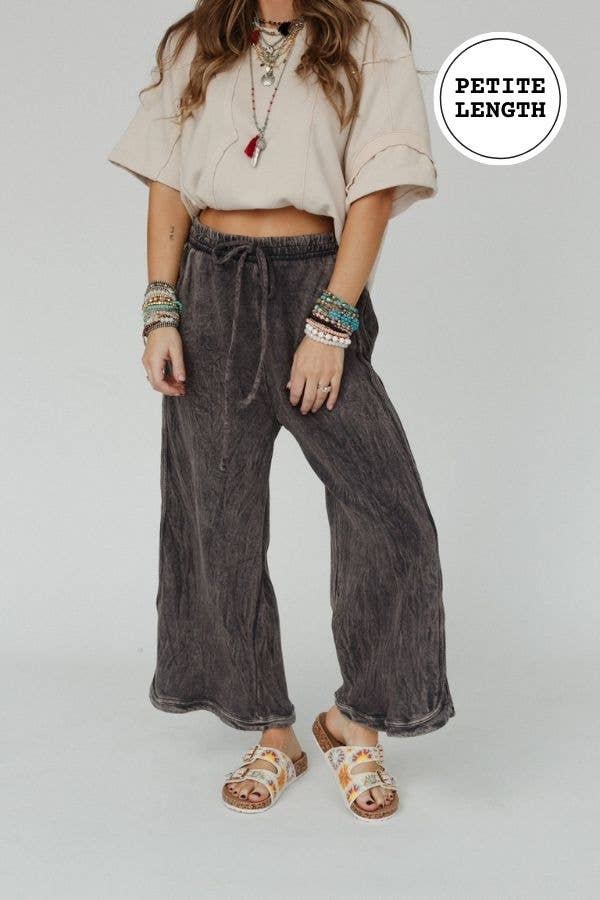 So Comfy Wide Leg Pant Petite | New Charcoal