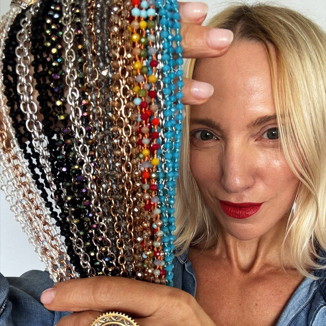 Multistrand Beaded & Chain Layering Necklace