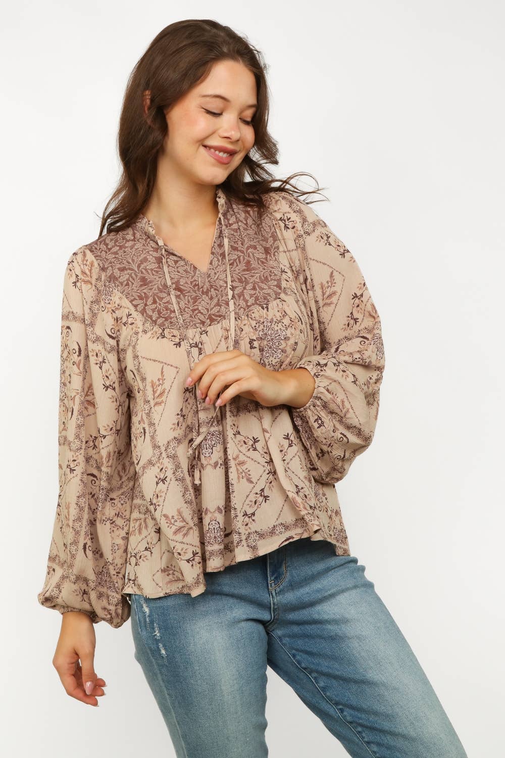Plus Size Bohemian Blouse