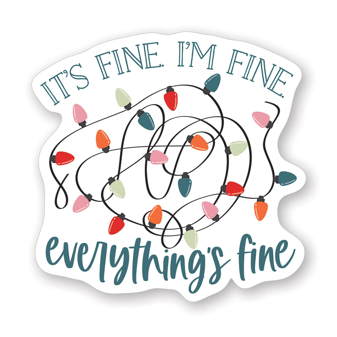 It's Fine Christmas Lights - Stickers