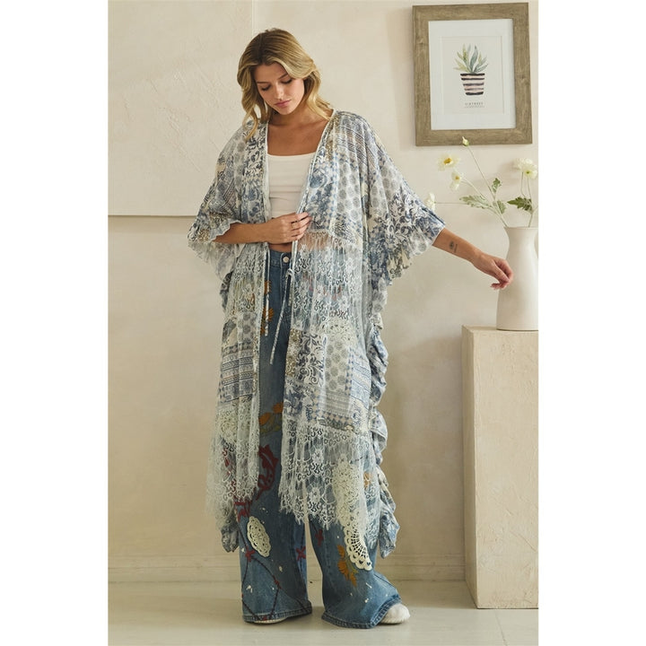 Boho Lace Mix Media Duster