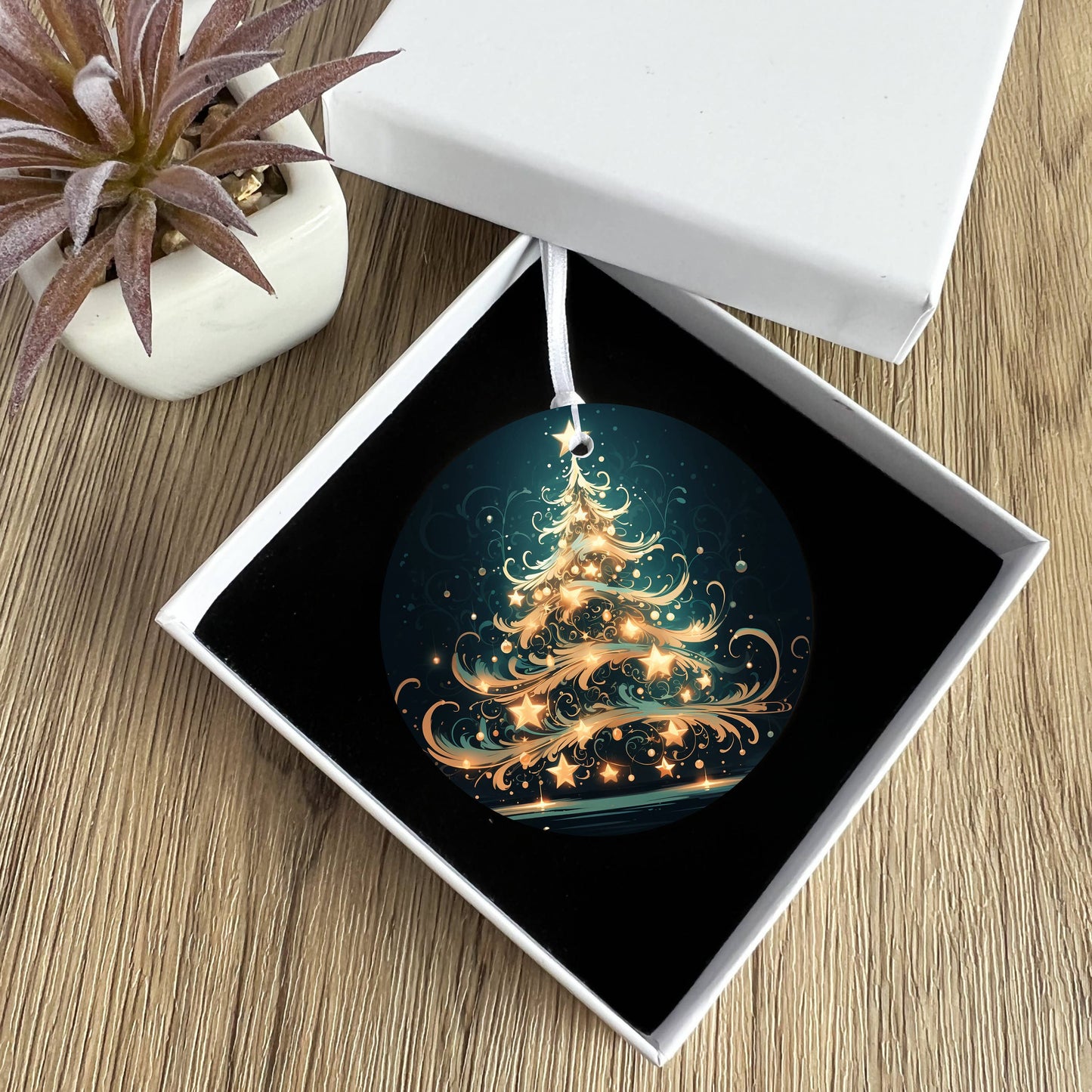 Teal & Gold Holiday Ornament and Stocking Stuffer Decor