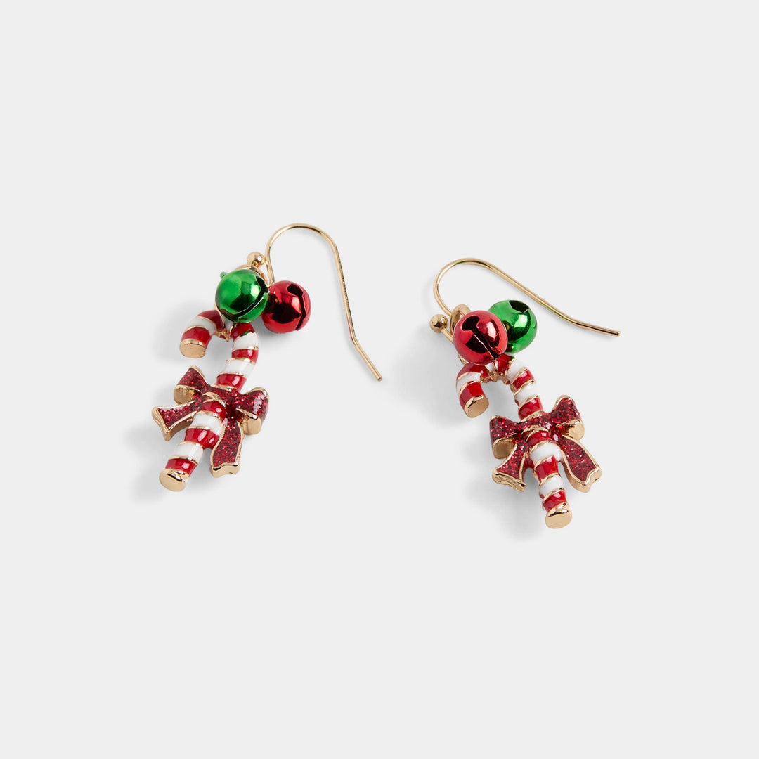 Candy Cane Jingle Dangle - Red/White-Christmas