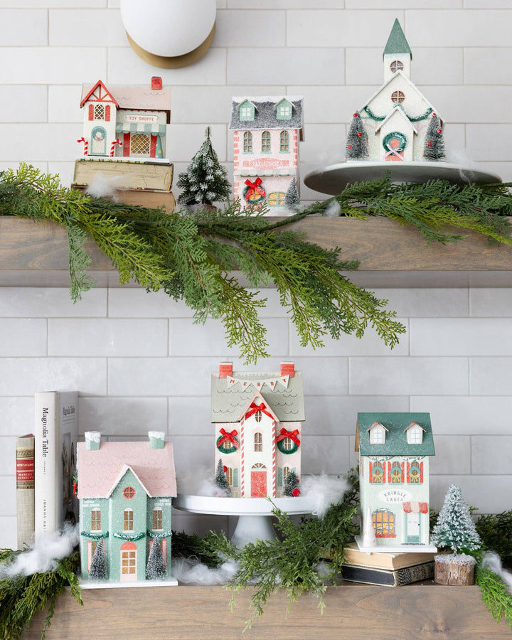 VIL1154 - Pink Merry Light Up Christmas Village House