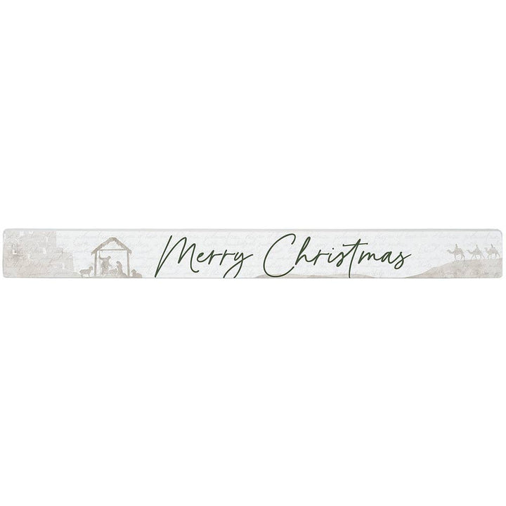 Merry Christmas Nativity Christmas Shelf-Sitter Sign