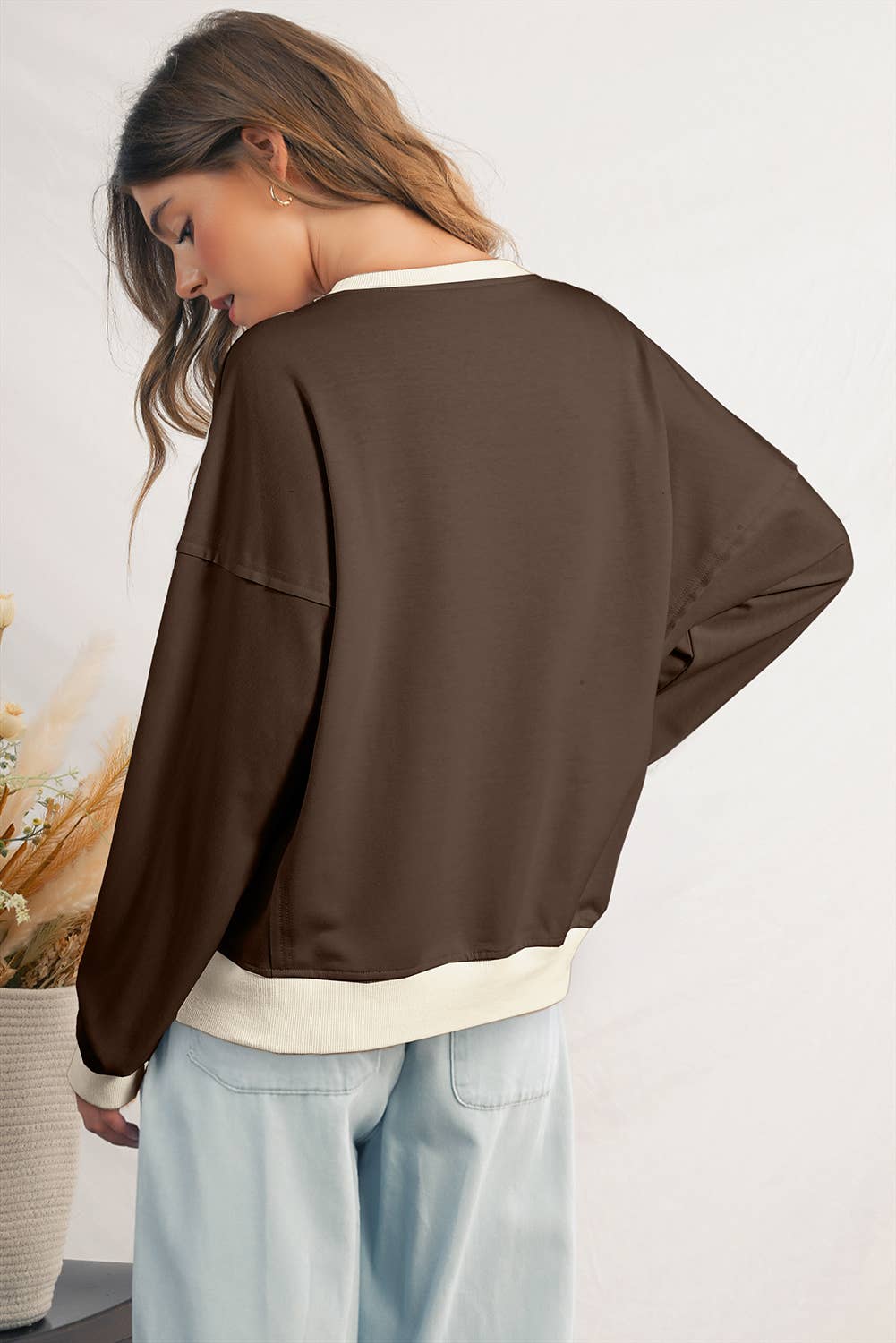 Flower Patch Drop Shoulder Loose Fit Top | S-XL