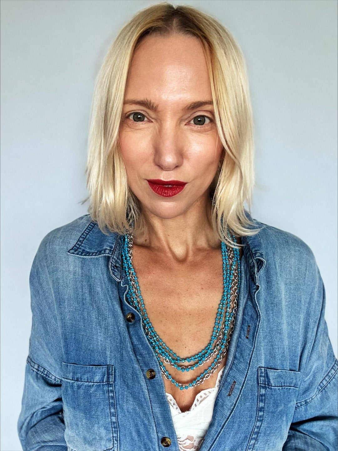 Multistrand Beaded & Chain Layering Necklace