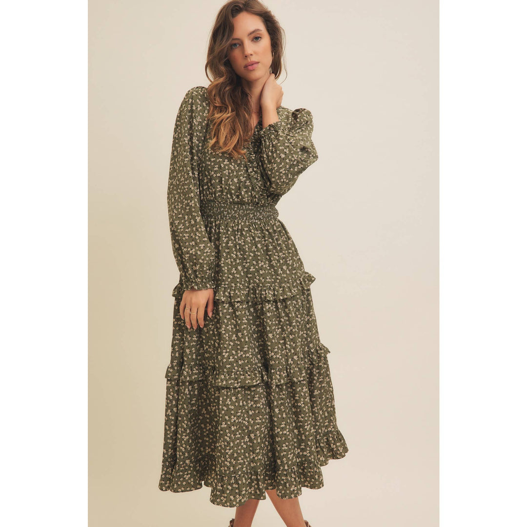 Ditsy Floral Midi Dress