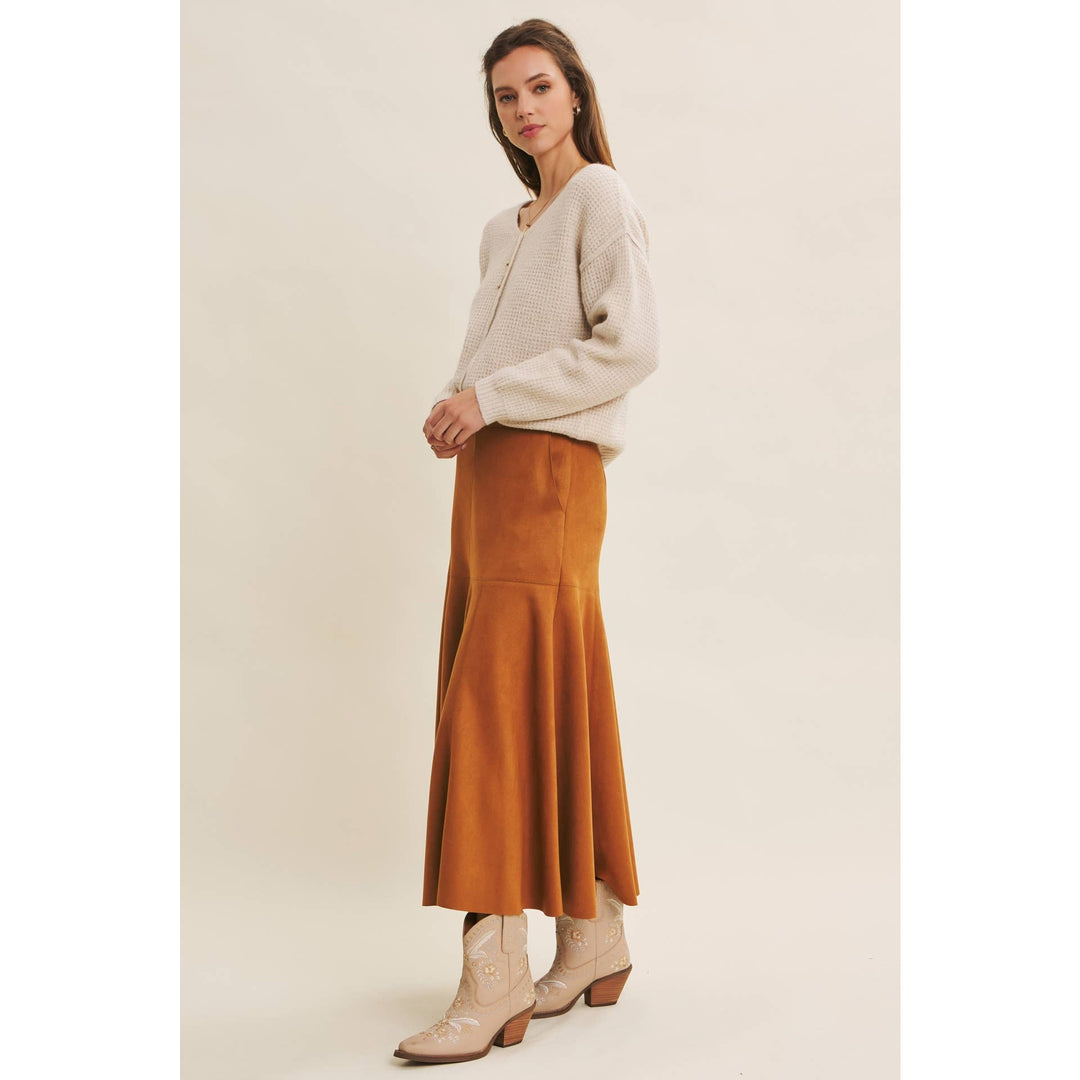 KIND TO PLANET WAFFLE SWEATER TOP WITH EXPOSED SEAM