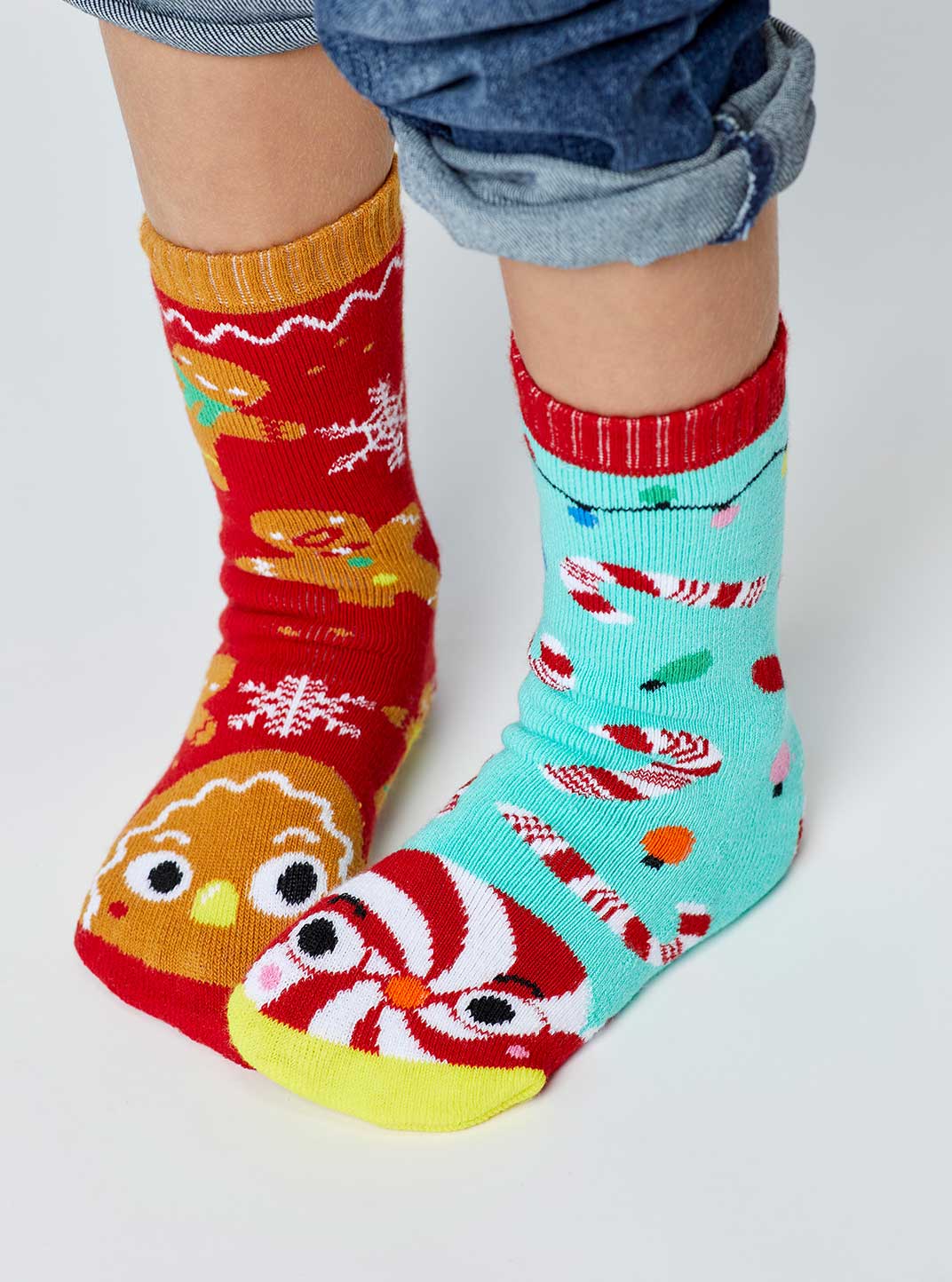 Christmas Gingerbread & Candy Cane Non-Slip Baby Socks