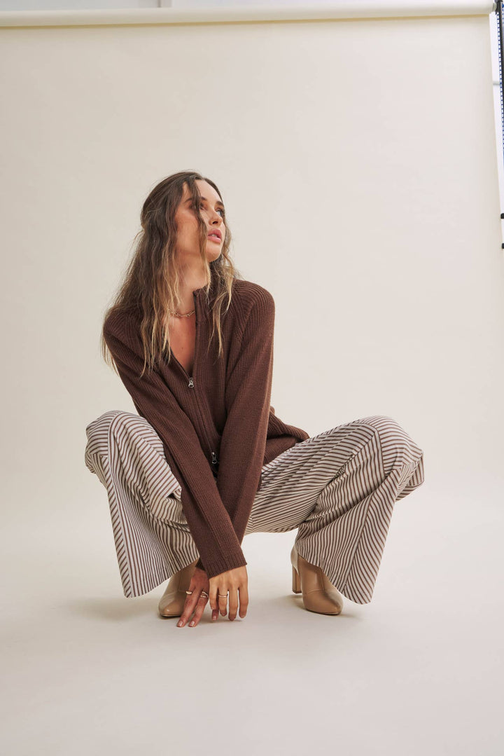 The Parker Two-Way Zip Sweater Jacket