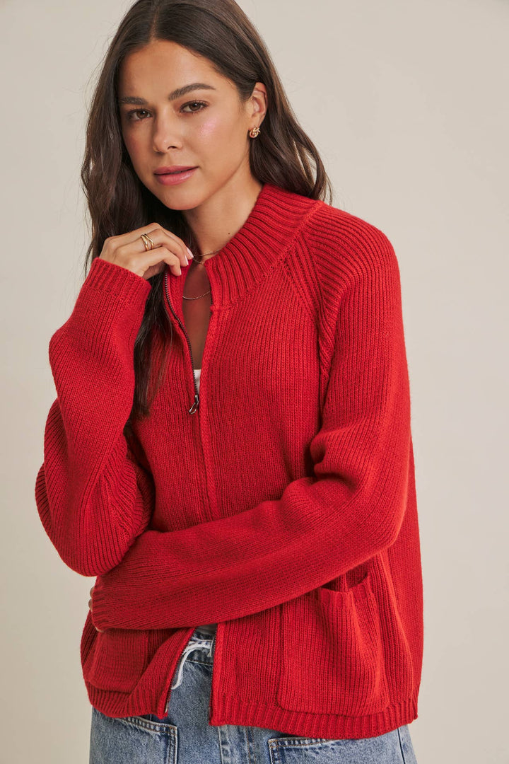 The Parker Two-Way Zip Sweater Jacket