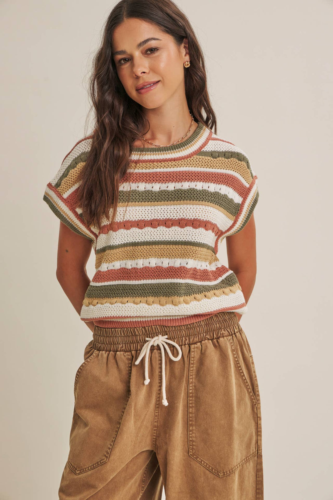 The Morgan Textured Stripe Sweater Vest