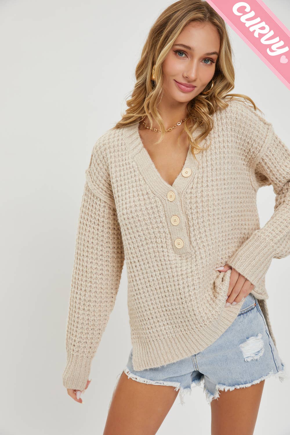 Soft Chunky Knit Sweater - Plus Size